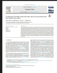 Image of Do high-speed rail (HSR) station and airport affect local government debt 
risk? Evidence from China