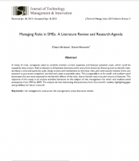 Image of Managing Risks in SMEs: A Literature Review and Research Agenda
